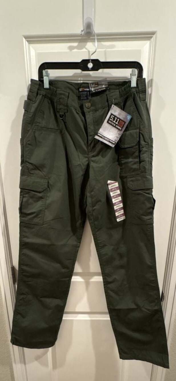 5.11 Tactical Women's Taclite Pro Ripstop Cargo Pants - TDU Green, Size 12 Long